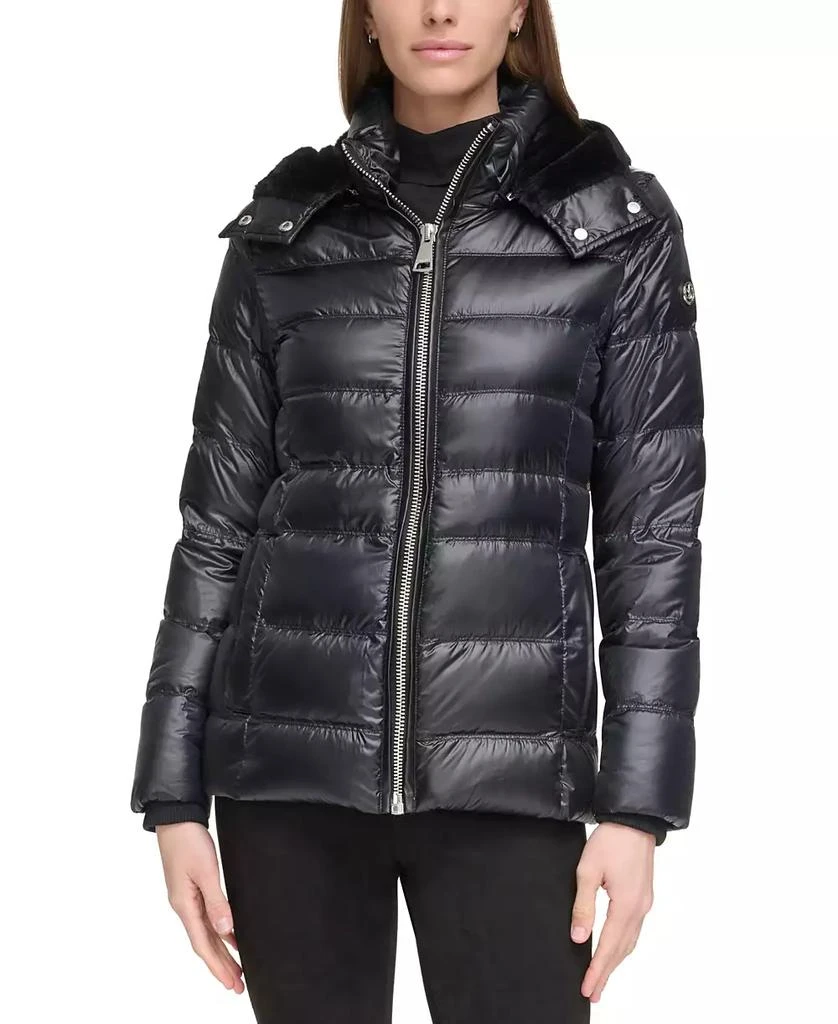 Calvin Klein Women
s Shine Hooded Down Puffer Jacket