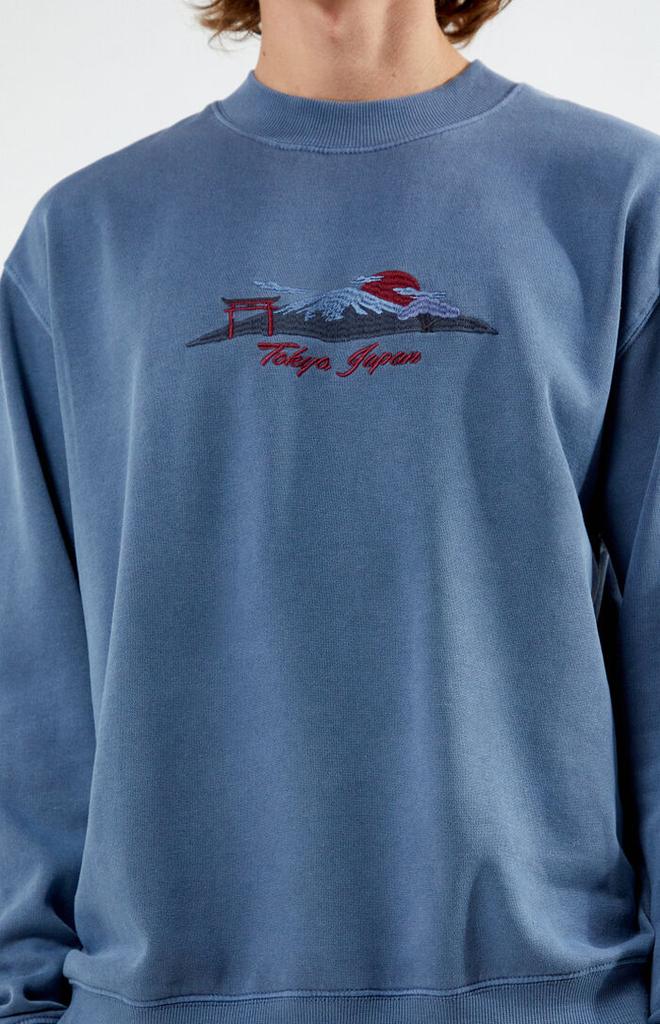 Shop Tokyo Japan Embroidered Crew Neck Sweatshirt on Sale at
