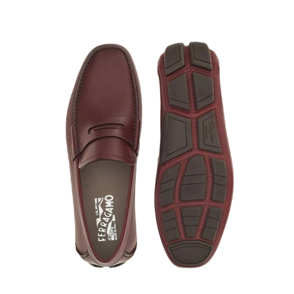 Salvatore Ferragamo Ferragamo Newton Men's Driving Loafers Red 4