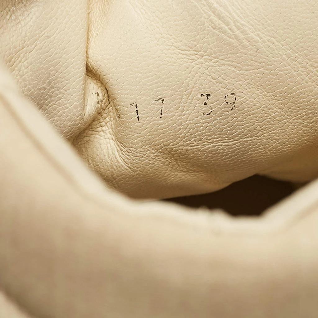 Chanel Chanel Cream Fabric and Suede CC Side Zip High Top Sneakers Size 39 8