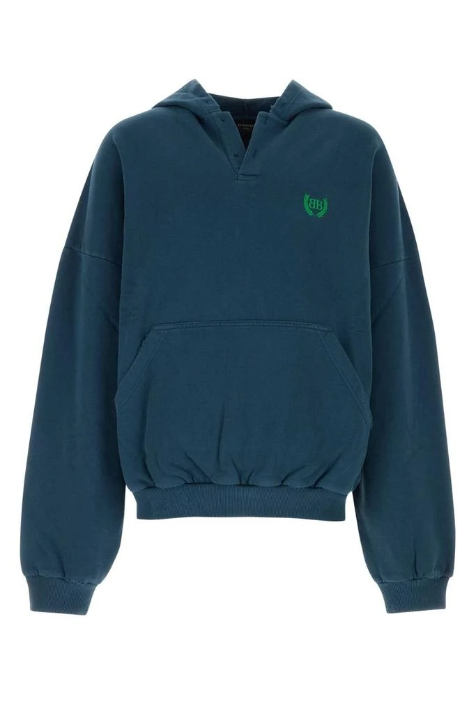 Balenciaga Balenciaga Logo Embroidered Polo Hoodie 1
