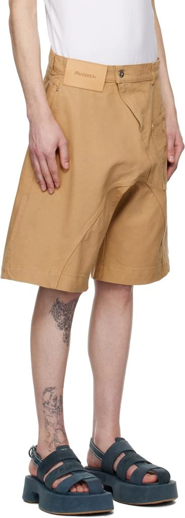 JW Anderson Beige Twisted Workwear Shorts 2