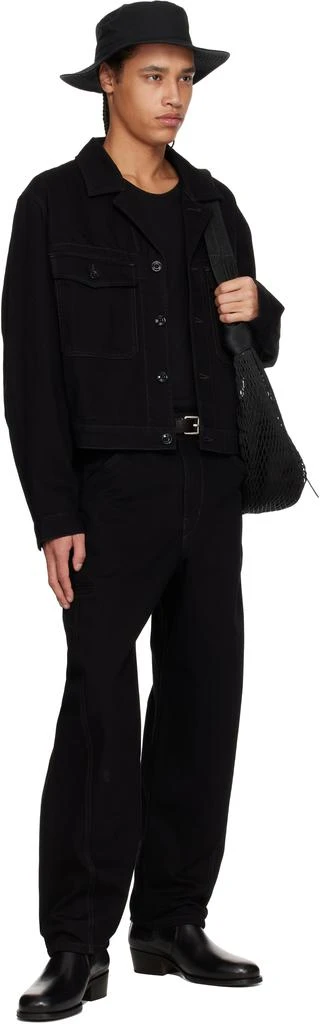 Lemaire Black Twisted Workwear Jeans 5