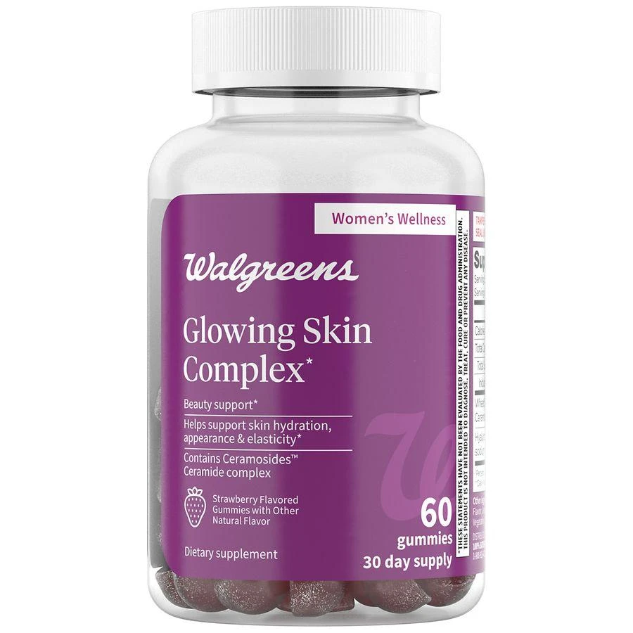 Walgreens Glowing Skin Complex Gummies Strawberry 1