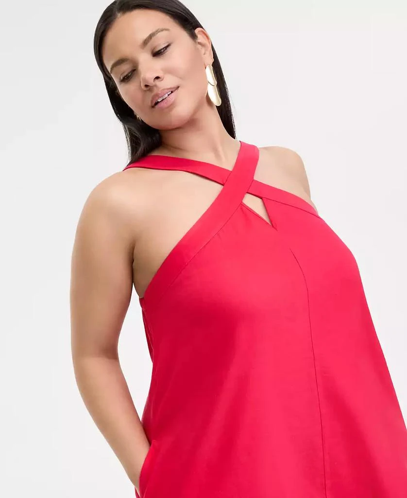 INC International INC International Concepts Plus Size Linen-Blend Printed Halter Maxi Dress, Exclusively at Macy's 2