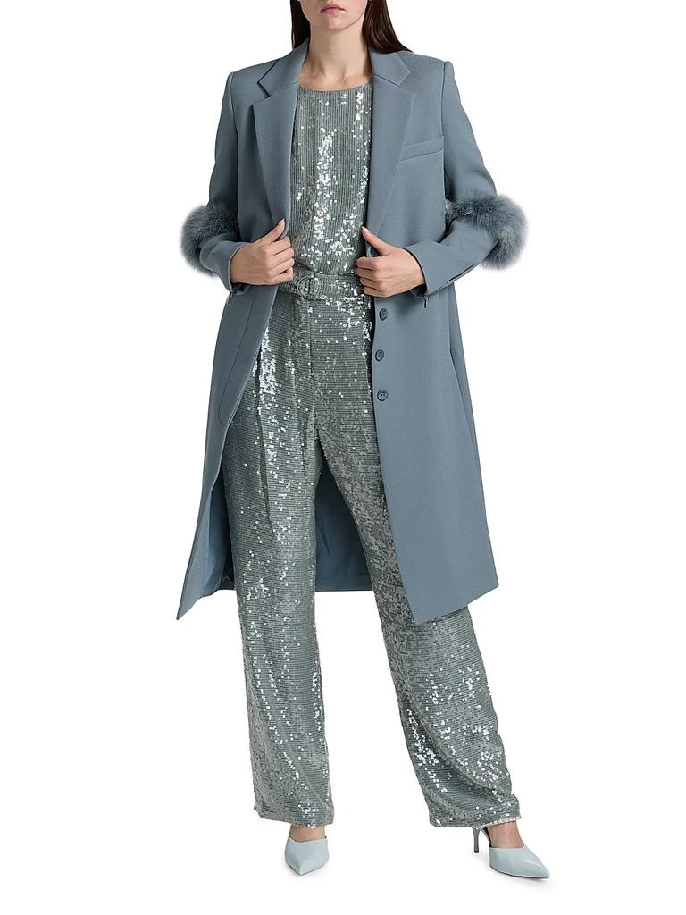 LAPOINTE Re-Edition Faux Fur-Trim Virgin Wool Coat 2