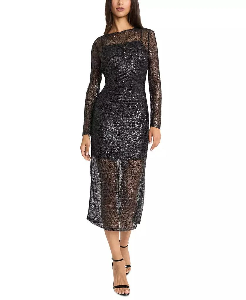 Donna Morgan Women's Sequined Midi Dress 1