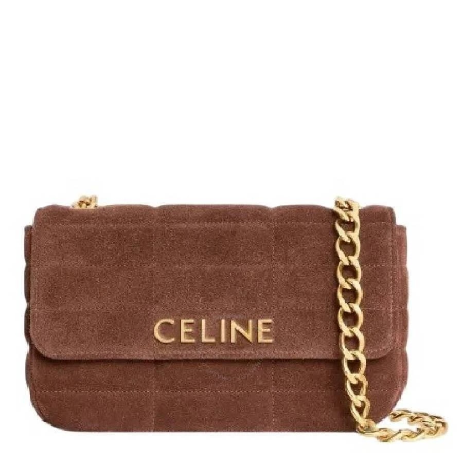 Celine Logo Monochrome Matelasse Shoulder Bag 1