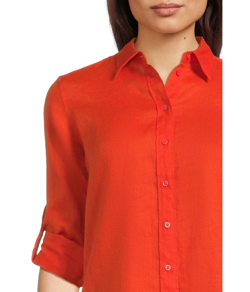 Ralph Lauren Petite Linen Roll Tab–Sleeve Shirt 4