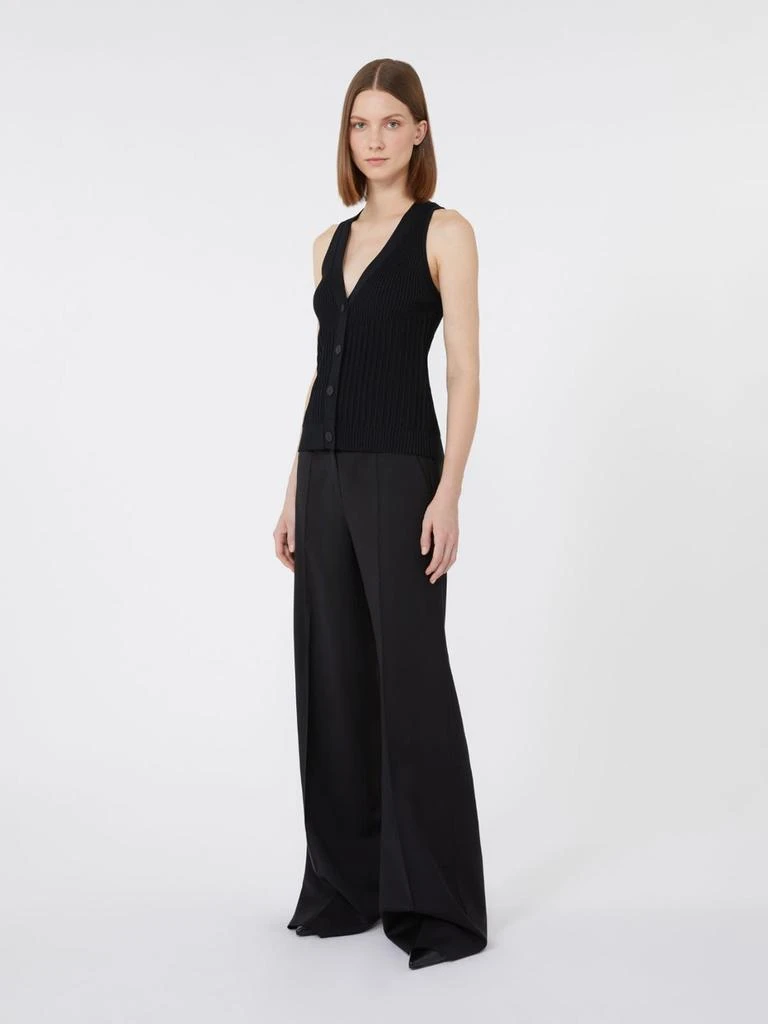 Max Mara Cotton yarn and viscose crepe gilet 5