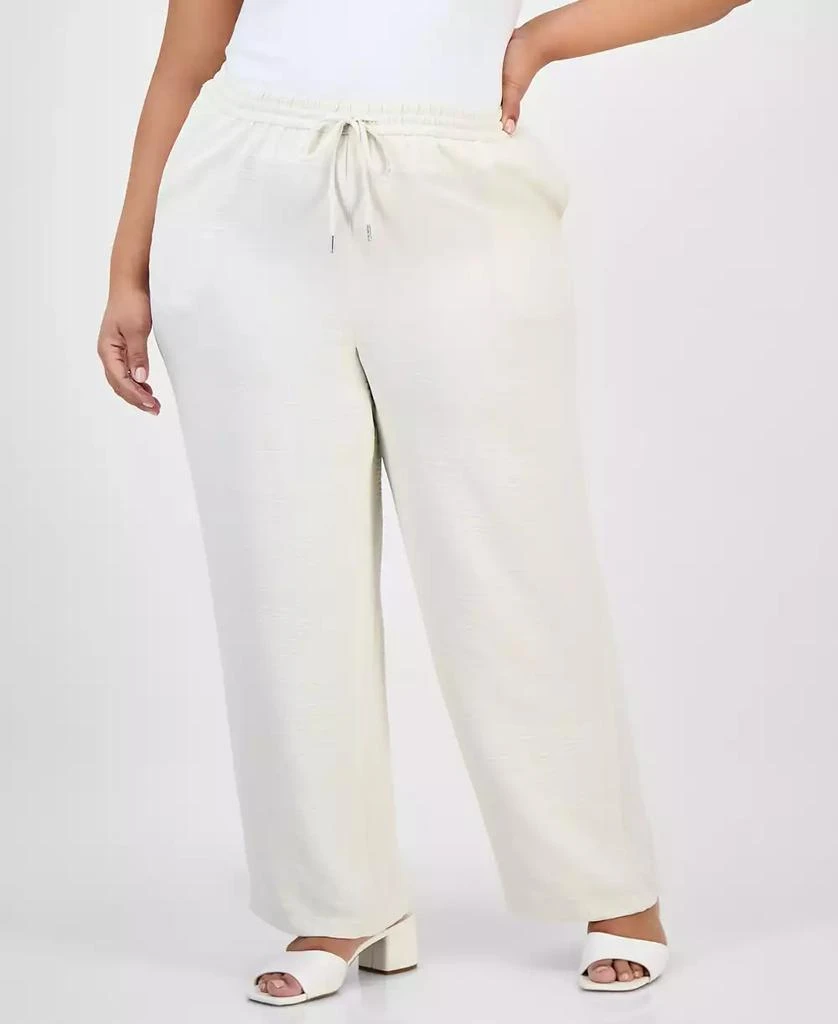 JONES NEW YORK Plus Size Drawstring Wide-Leg Pants 3