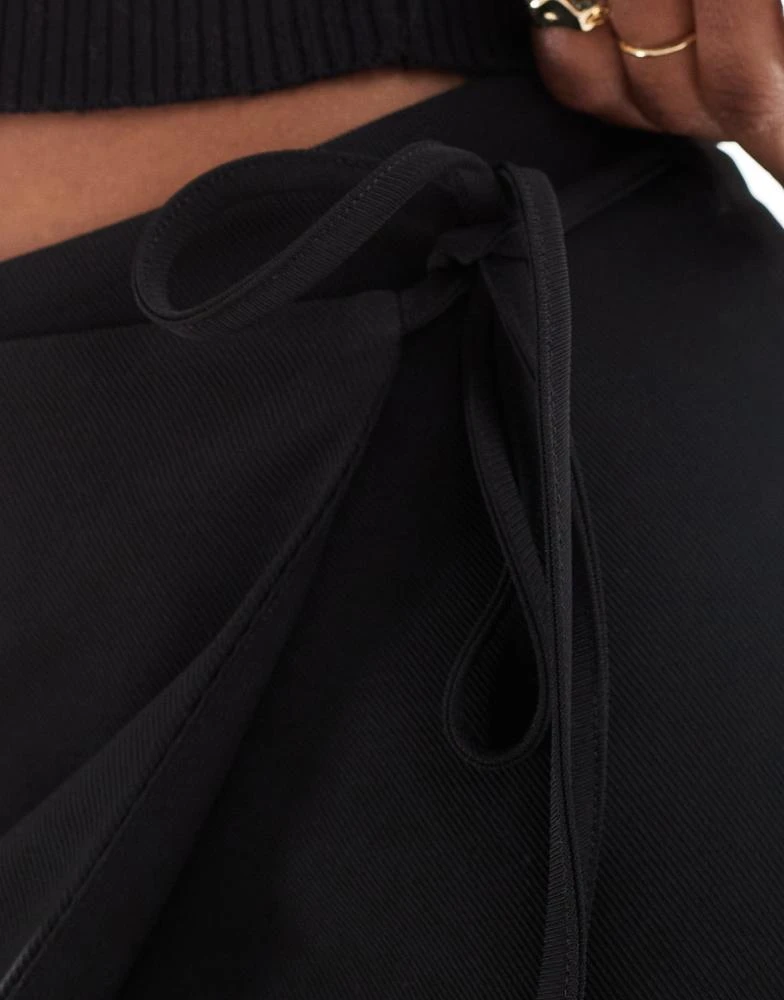 & Other Stories & Other Stories wrap mini skirt in black 5