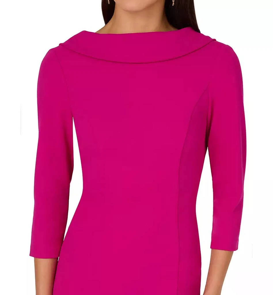 Adrianna Papell Women's Collared 3/4-Sleeve Sheath Dress 4