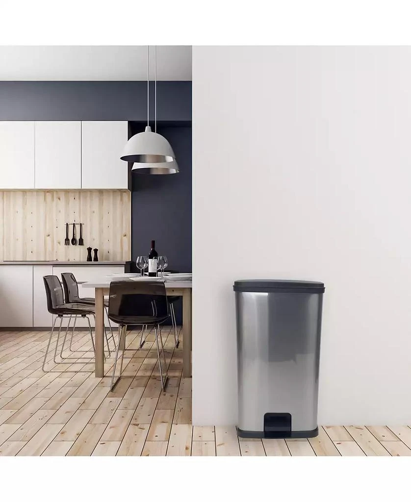 Mega Casa 13.2 Gallon Trash Can, Plastic Rectangular Step Kitchen Trash Can 7