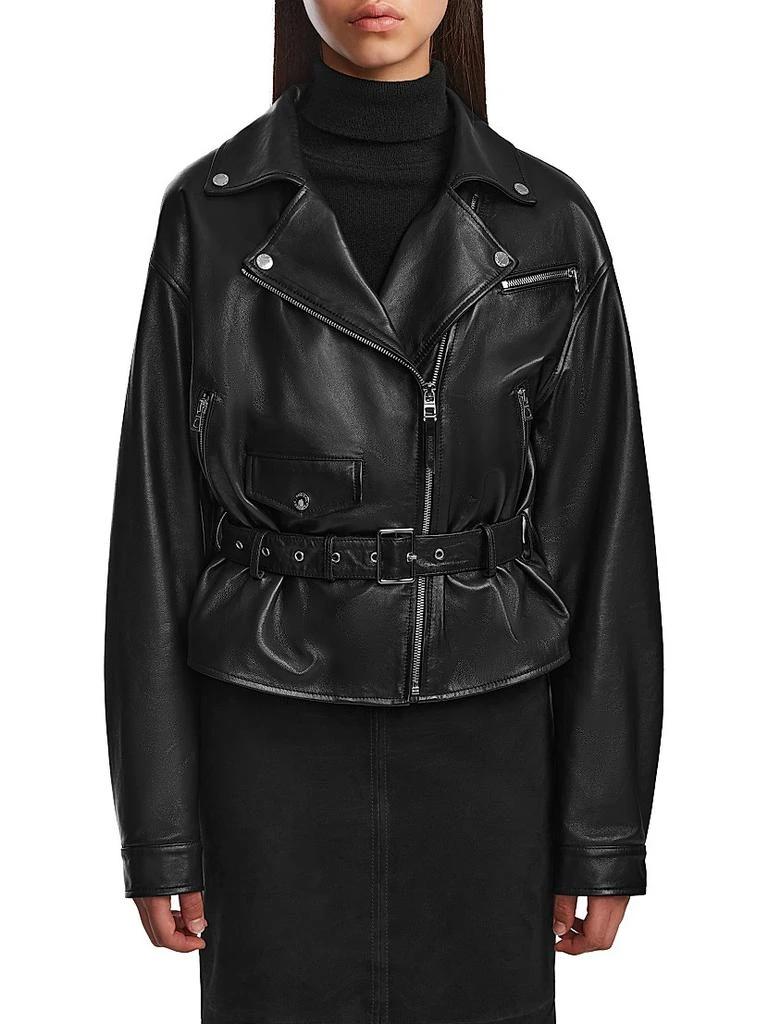 RUDSAK Arielle Leather Belted Jacket 3