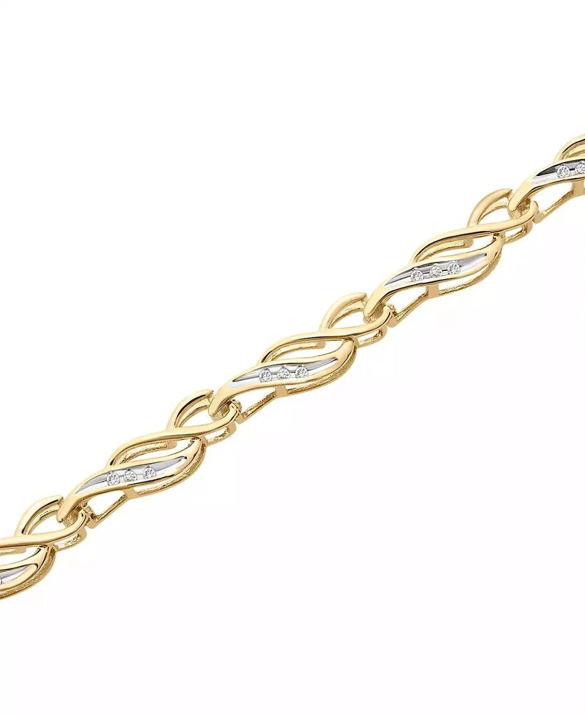 Macy's Diamond Link Bracelet (1/10 ct. t.w.) in 10k Gold 3