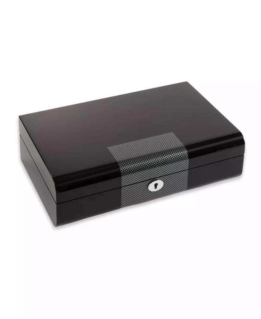 Bey-Berk Carbon Fiber Design Ten Watch Storage Case with Lock Closure 3