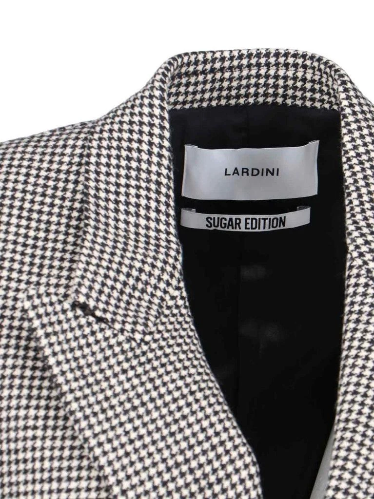 LARDINI Double-Breasted Houndstooth Blazer With Metal Logo Detail 5
