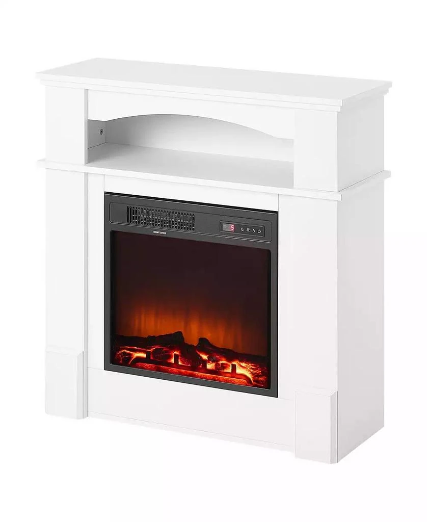 SUGIFT 33" Freestanding Electric Fireplace Stove Heater with Mantel 1500W 6