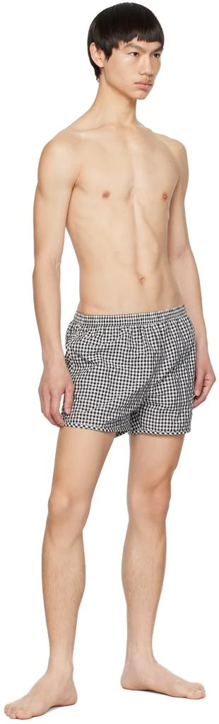 AMI Paris Black & White Ami de Cœur Swim Shorts 5