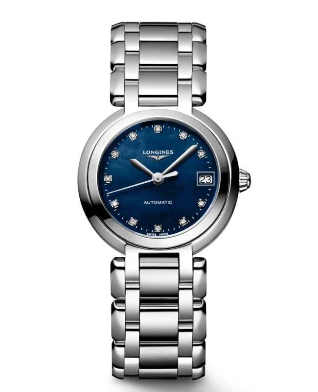 Longines Longines Primaluna Automatic 26.5mm Blue Mother of Pearl Diamond Dial Steel Women's Watch L8.111.4.98.6 1