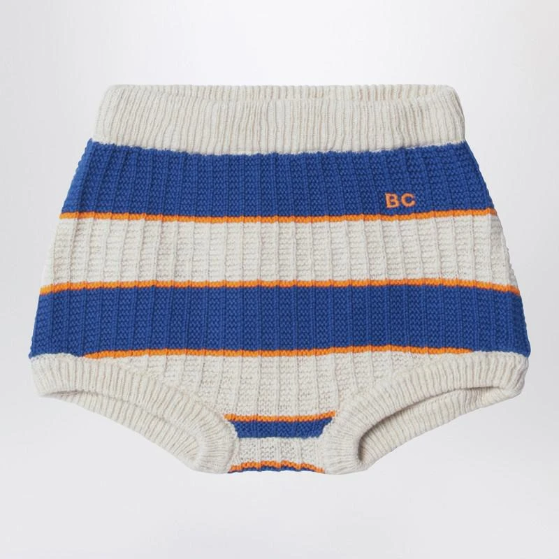 BOBO CHOSES BC white and light blue striped shorts