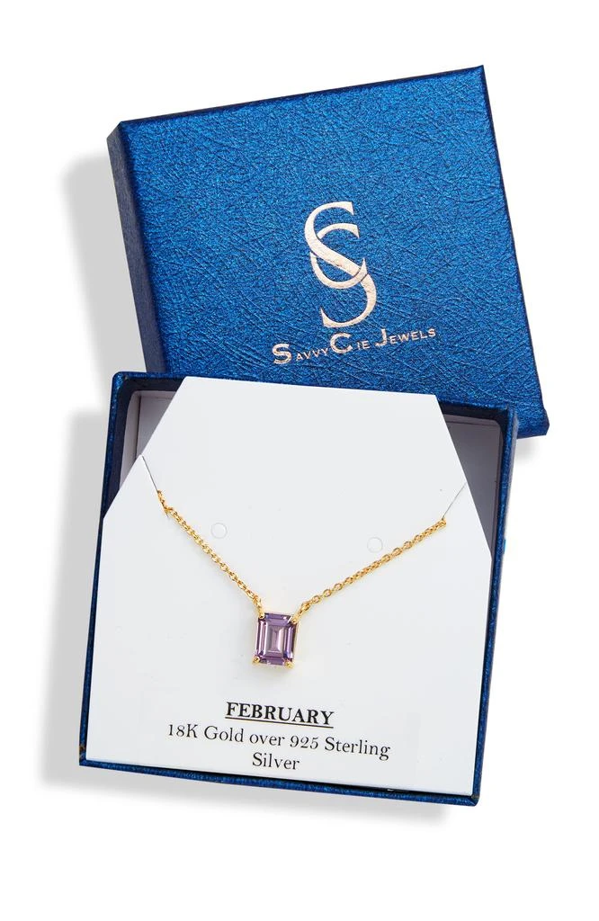 Savvy Cie Jewels Vermeil Birthstone Necklace 7
