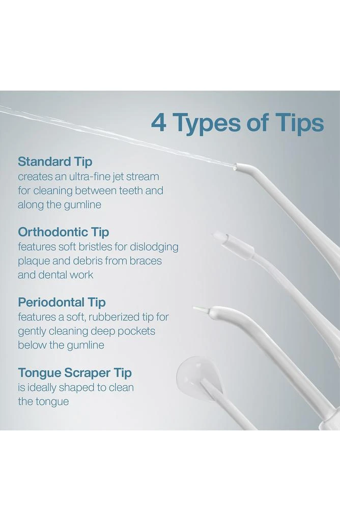 AquaSonic White Water Flosser with 4 Tips & Travel Pouch 9