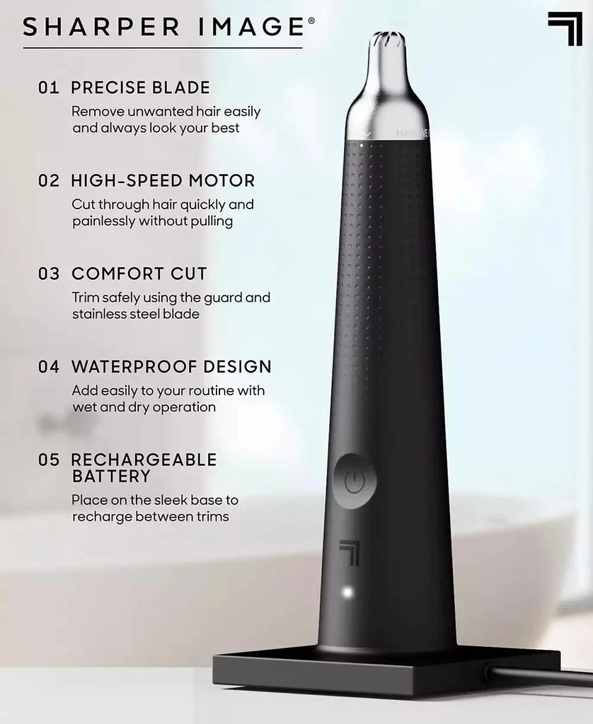 Sharper Image Cordless Water-Resistant Nose + Ear Trimmer 3