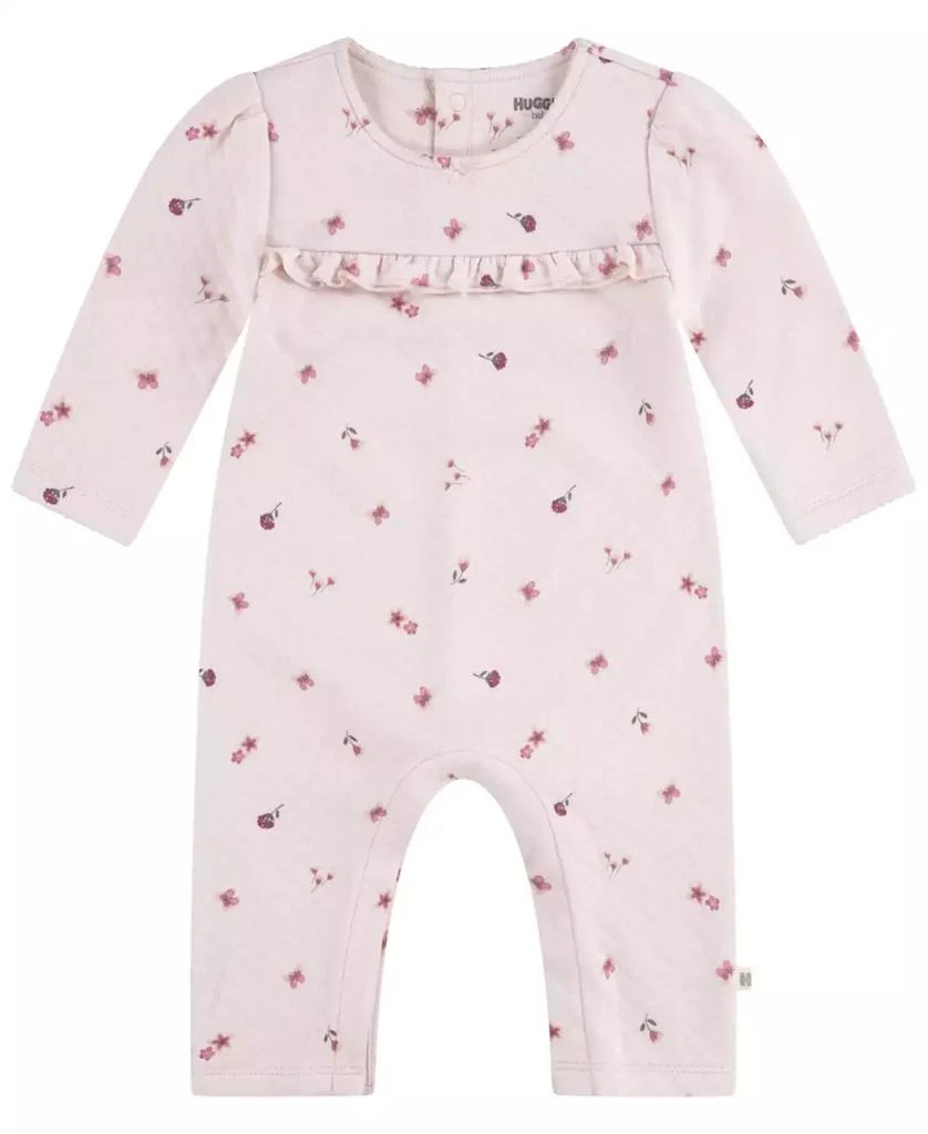 Huggies Baby Girls Quilted Coverall and Headband 2-Piece Set 1