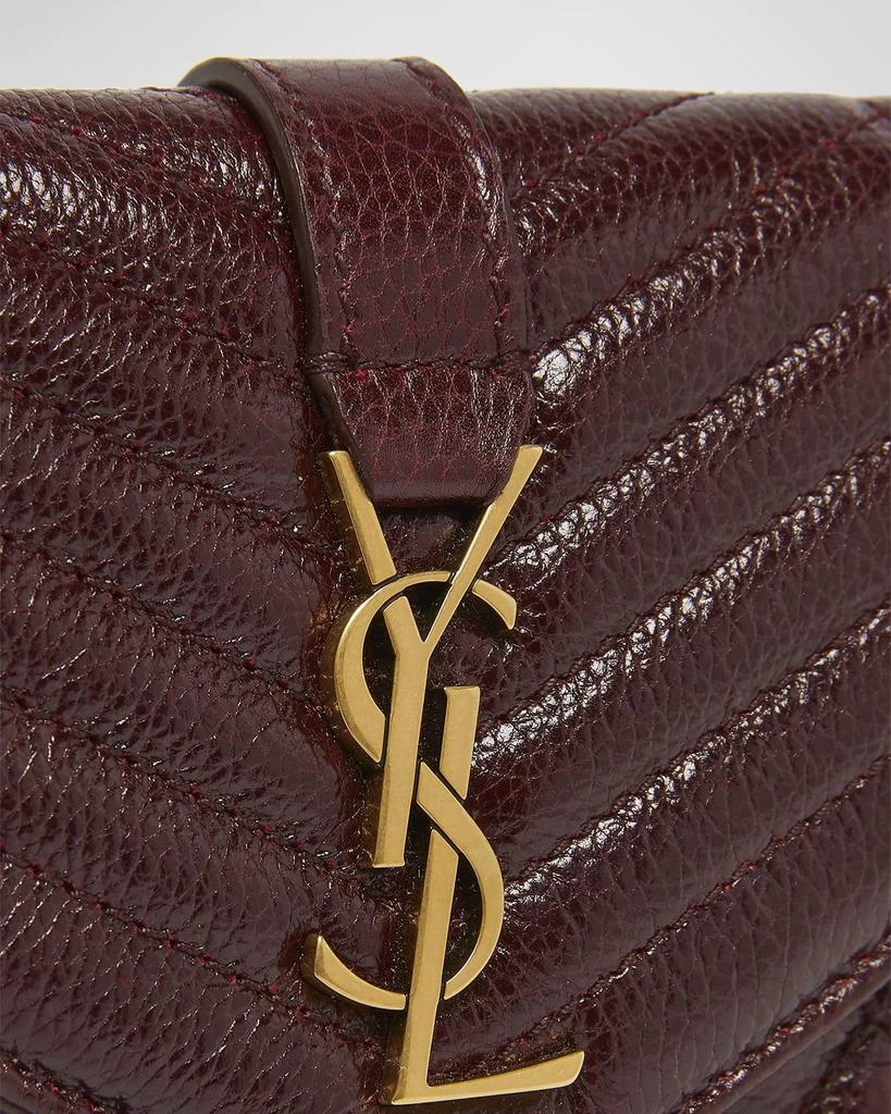 Yves Saint Laurent Small YSL Envelope Flap Wallet in Quilted Leather 6