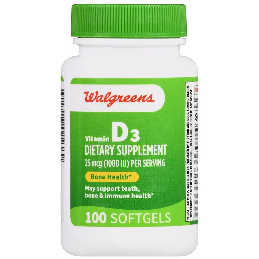 Walgreens Vitamin D3 25 mcg Softgels (100 days) 2