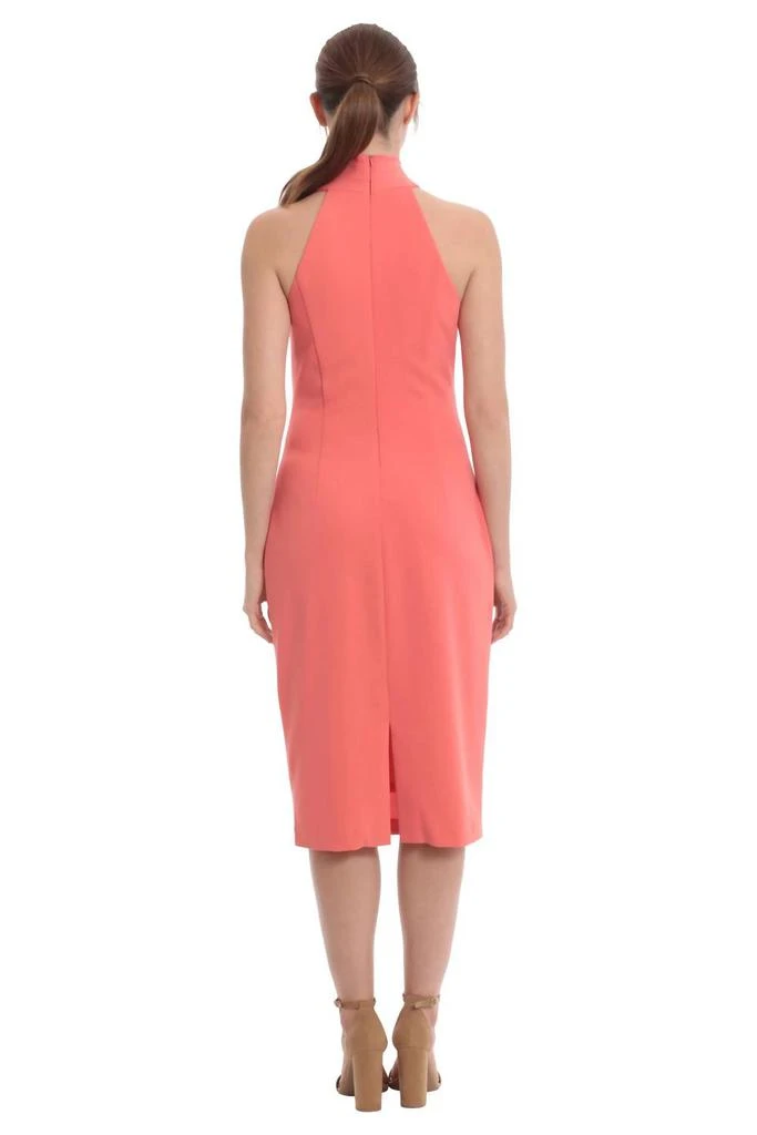 London Times PLEATED WRAP HALTER NECK SHEATH DRESS 2