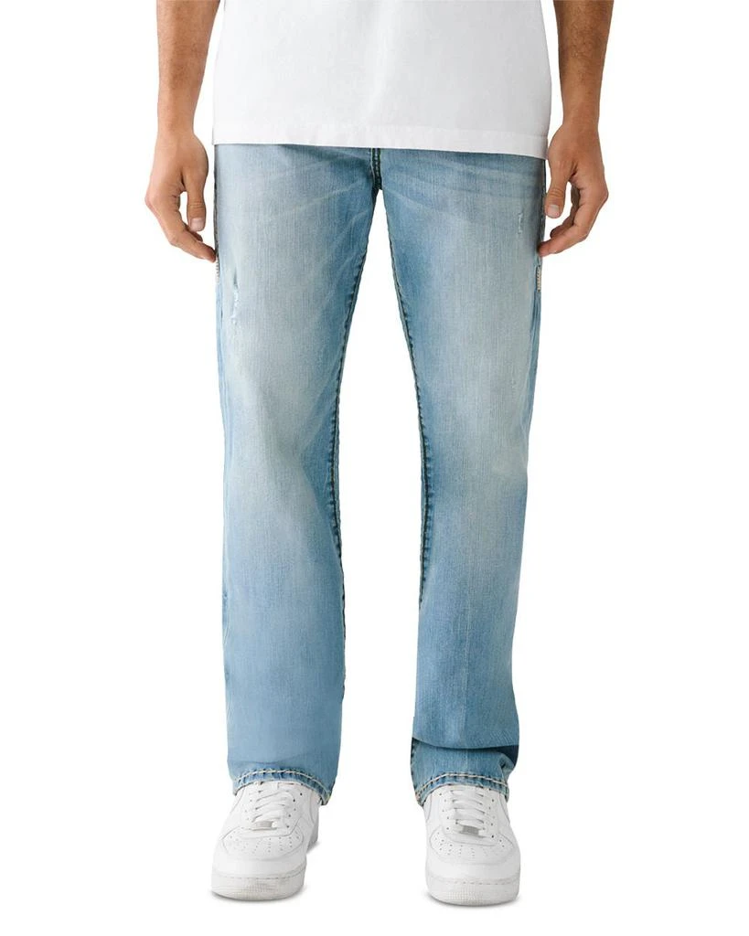 True Religion Ricky Super T Straight Fit Jeans in Brussels Blue 1