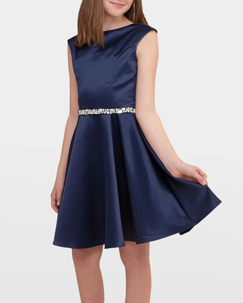 Un Deux Trois Girl
s Fit-and-Flare Belted Dress, Size 7-20 2