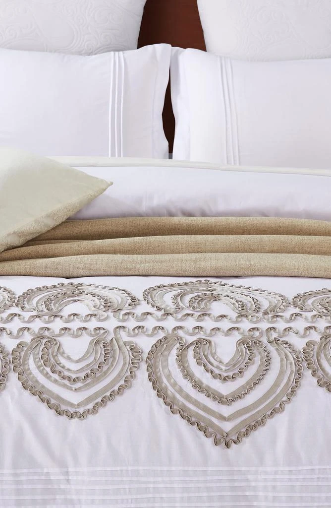 Melange Home Padma Embroidered Duvet 3-Piece Set 4