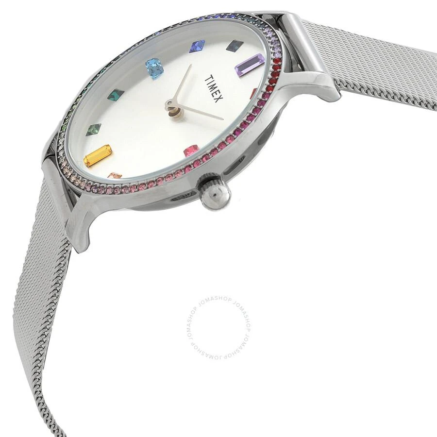 Timex Transcend Quartz Crystal Silver Dial Ladies Watch TW2W19100 2