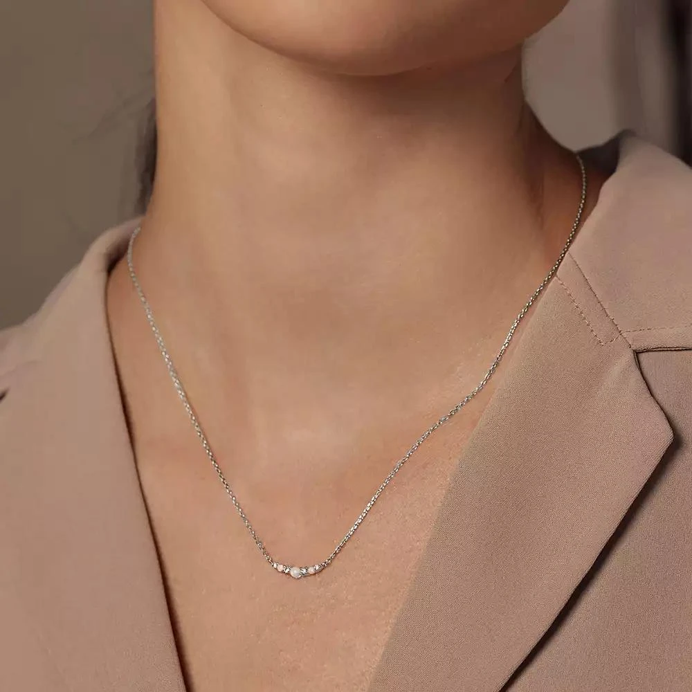 Bearfruit Jewelry Sterling Silver 18k Gold Plated Cloris Necklace Dainty Delicate 2