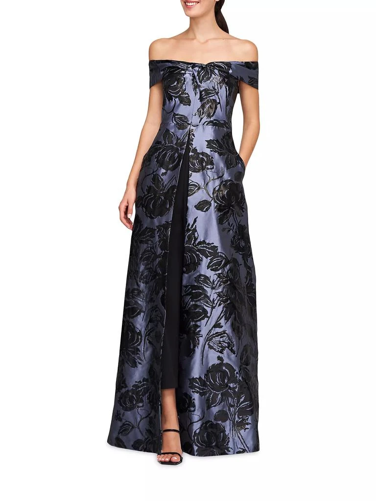 Kay Unger Kiana Floral Walk-Thru Jumpsuit 2