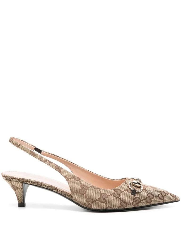 Gucci Gucci Fabric Slingback Pumps 1
