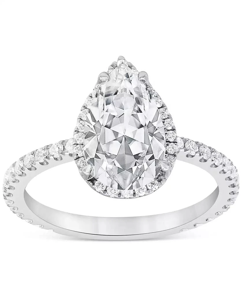 Badgley Mischka Certified Lab Grown Diamond Pear-Cut Halo Engagement Ring (2-1/2 ct. t.w.) in 14k Gold 4