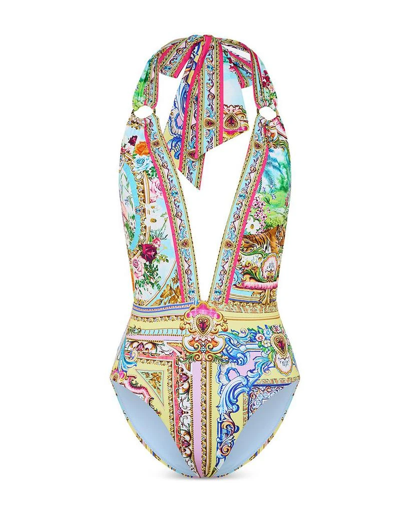 Camilla Plunge Halter One Piece Swimsuit 5
