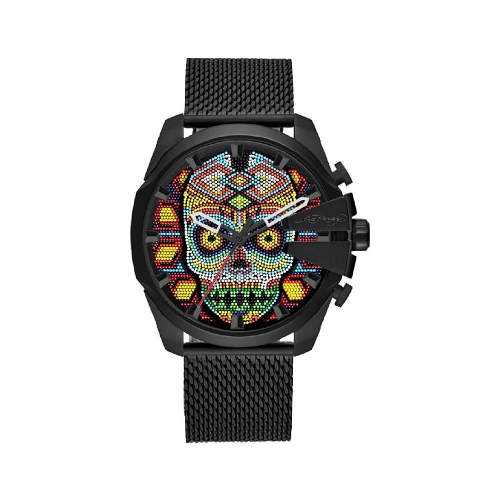 Ed Hardy Men's Matte Black Mesh Bracelet Watch