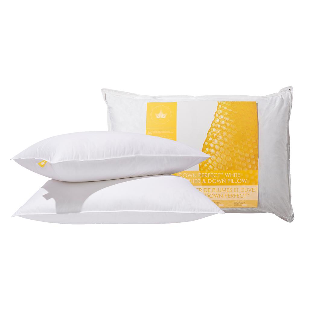 Canadian Down & Feather Company Down Perfect White Feather & Down Pillow Medium Support - 2 Pack