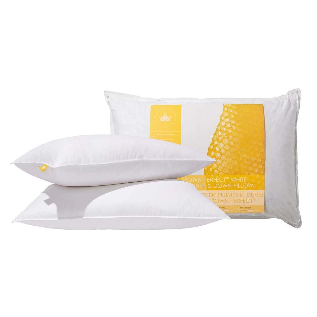 Canadian Down & Feather Company Down Perfect White Feather & Down Pillow Medium Support - 2 Pack 1