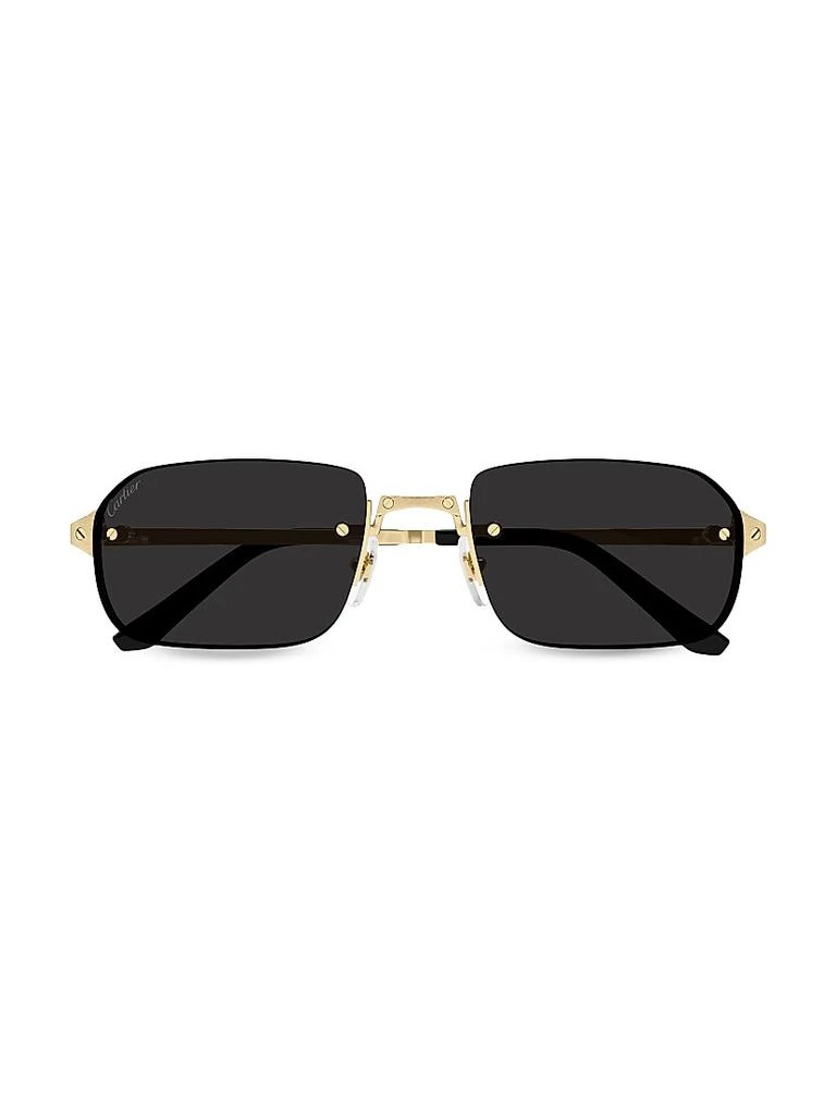 Cartier Santos Classic 56MM Rectangular Sunglasses 2