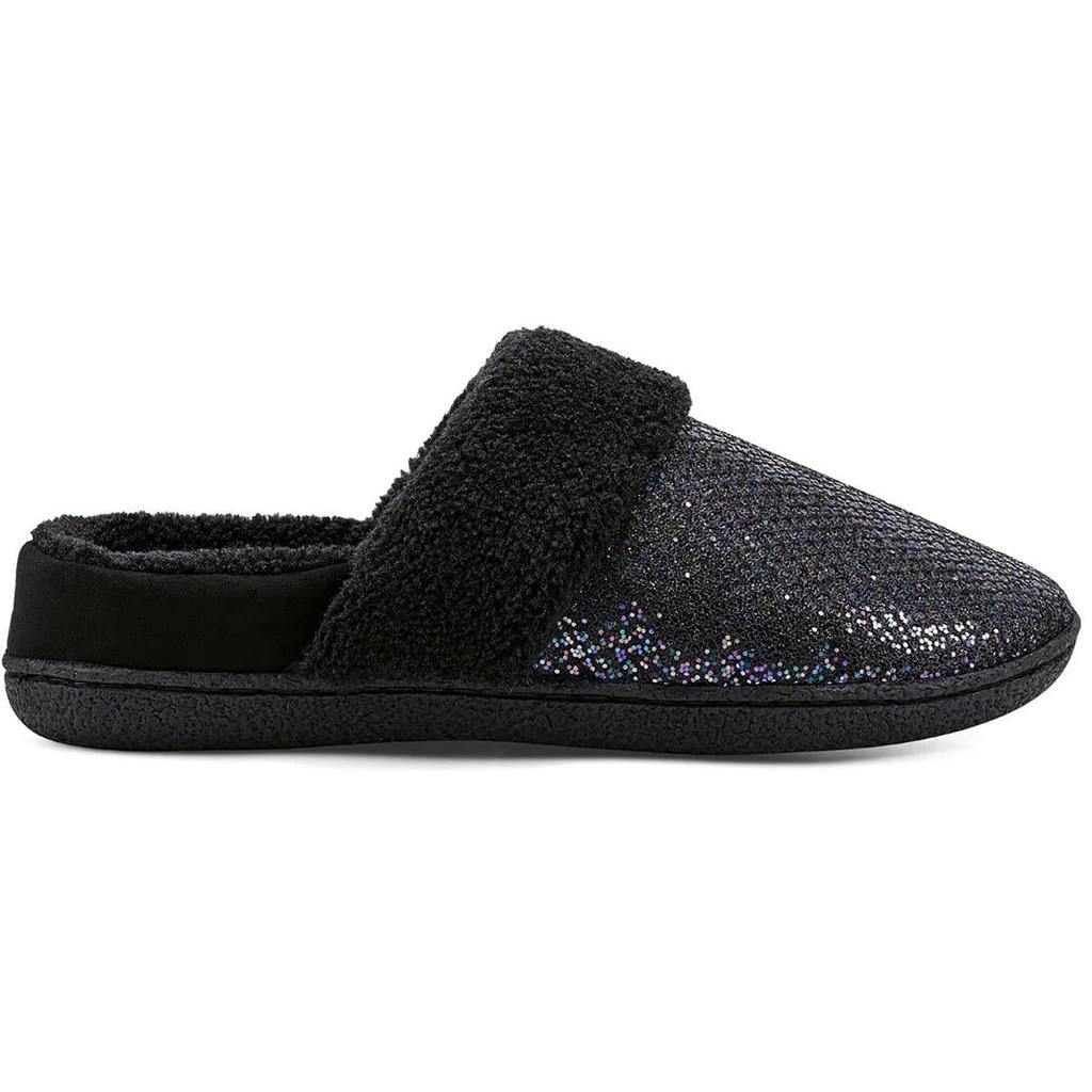 Easy Spirit Siesta 8 Womens Faux Fur Glitter Loafer Slippers 2