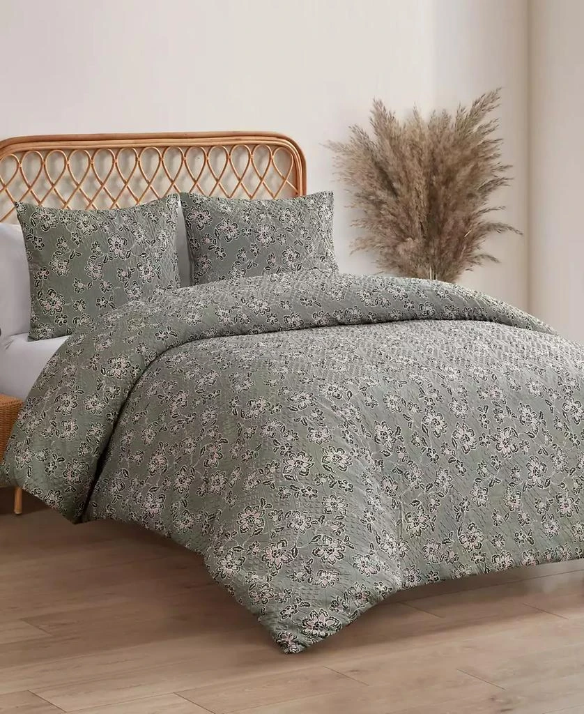 Jessica Simpson Botanical Embossed 2-Pc. Duvet Cover Set 4