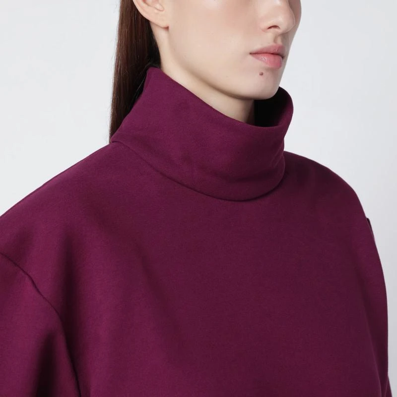 Yves Saint Laurent Boxy purple cotton sweater 4