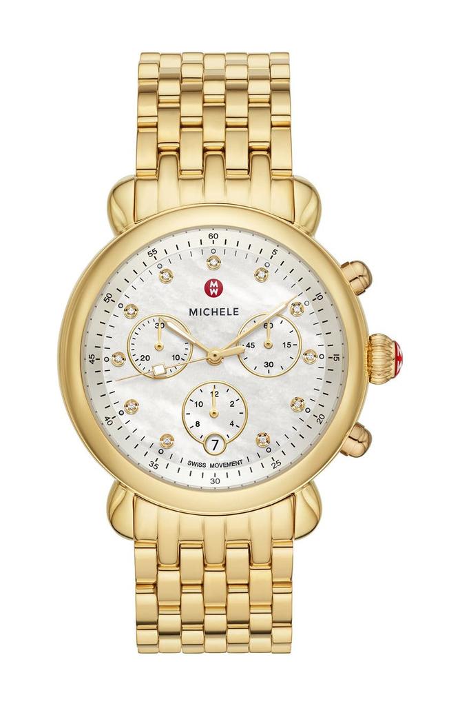 Michele CSX Diamond Embellished Bracelet Watch, 38mm - 0.03 ctw
